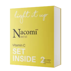 Nacomi Next Level Vitamin C Set, Serum mit Vitamin C 15 %, 30 ml + leuchtendes Gesichtswasser, 100 ml