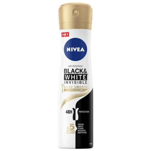 Nivea, Antitranspirantspray, Invisible Black & White, Silky Smooth, 150 ml