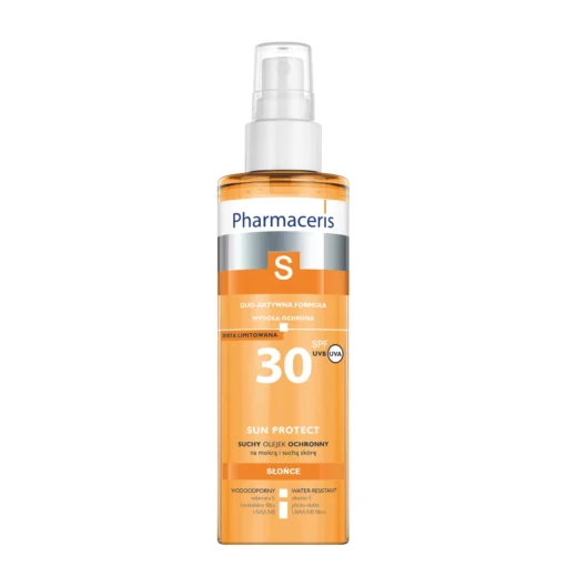 Pharmaceris S Sun Protect, trockenes schützendes Körperöl, für nasse und trockene Haut, LSF 30, 200 ml