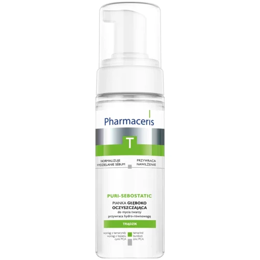 Pharmaceris T Puri-Sebostatic, Tiefenreinigungsschaum zum Waschen des Gesichts, stellt das Hydrogleichgewicht wieder her, 150 ml