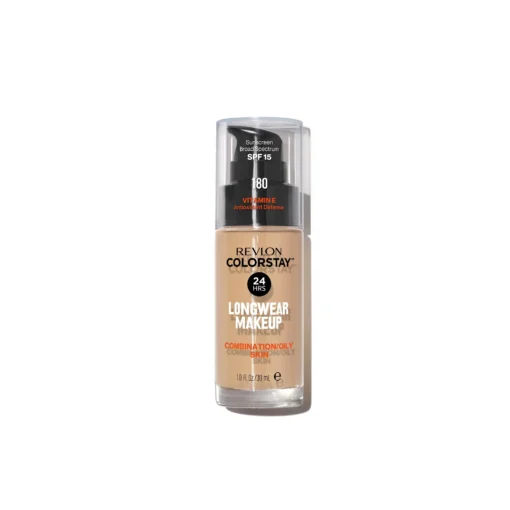 Revlon ColorStay, Foundation für Mischhaut und fettige Haut, Nr. 180 Sand Beige, 30 ml