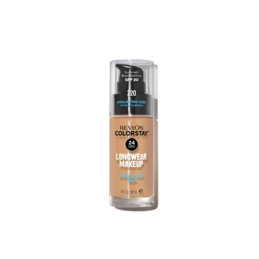 Revlon ColorStay, Foundation für normale und trockene Haut, Nr. 220, Natural Beige, mit Pumpe, 30 ml