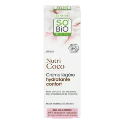 So'Bio Etic Nutri Coco, leichte beruhigende Gesichtscreme, trockene und normale Haut, 50 ml