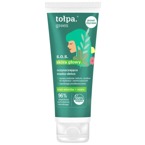 Tołpa Green SOS, reinigende Detox-Maske für die Kopfhaut, 100 ml SHORT DATE