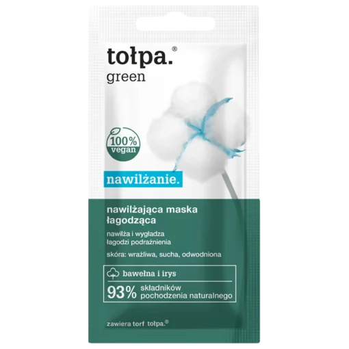 Tołpa Green, feuchtigkeitsspendende, feuchtigkeitsspendende und beruhigende Maske, 8 ml