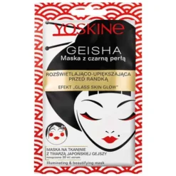 Yoskine Geisha, Maske mit schwarzer Perle auf Stoff, erhellend und verschönernd vor einem Date, 20 ml