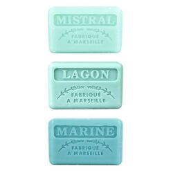 Marseille-Seife, Mistral, Lagune, Marine, 3x125g