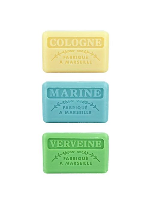 Marseille-Seife, Cologne, Marine, Eisenkraut, 3x125g