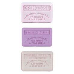 Marseille-Seife, Prinzessin, Leidenschaftlicher Kuss, Einhorn, Set 3x125g