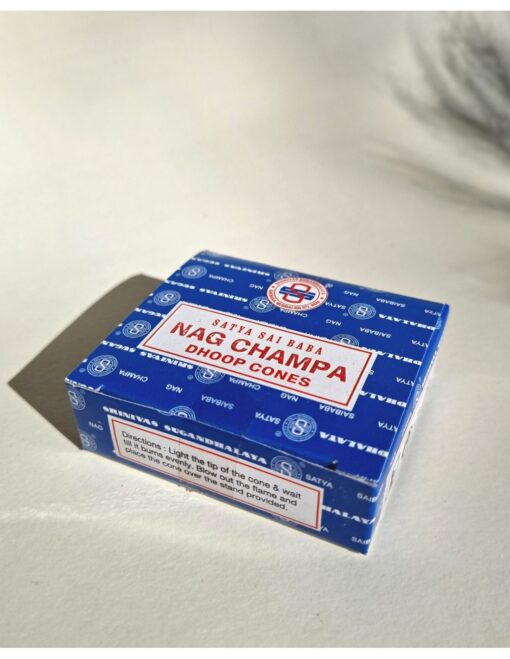 Satya - Nag Champa Sai Baba natürliche Räucherkegel, 12 Kegel