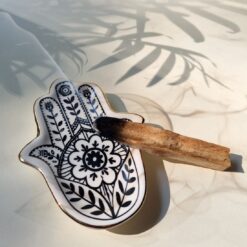 Set aus Palo Santo und weissem Salbei mit Hamsa Staender – Fatimas Hand6