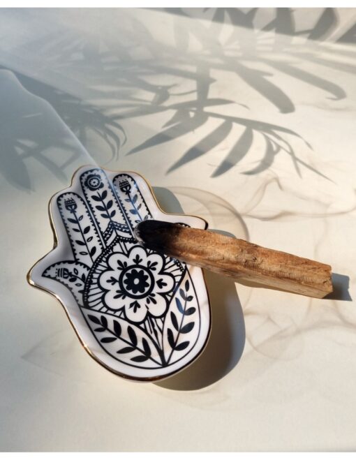 Set aus Palo Santo und weissem Salbei mit Hamsa Staender – Fatimas Hand6