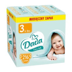 Dada Extra Soft 3 Midi (4-9 kg), 216 Stück, Windeln mit Aloe-Extrakt