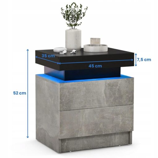 Nachttisch mit LED Beleuchtung2